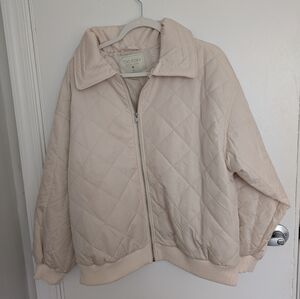 Cream Quilted Jacket